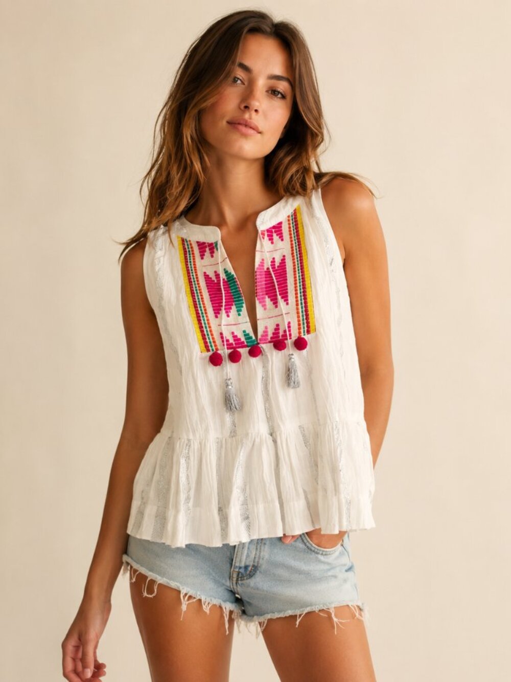 SAYLOR Skye Multi-color swing top NWT MSRP $187